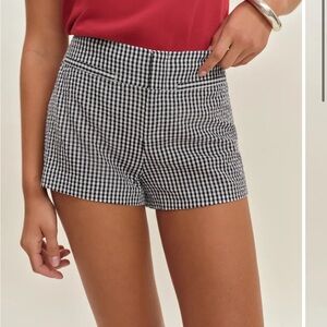 Reformation Everett Short in Black and White Check